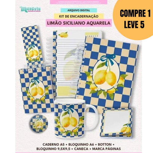 Arquivo Digital Coleção Limão Siciliano Aquarela -5541