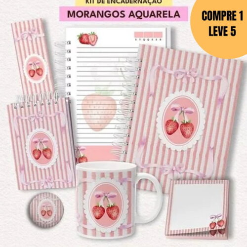 Arquivo Digital Coleção Morangos Aquarela -5638