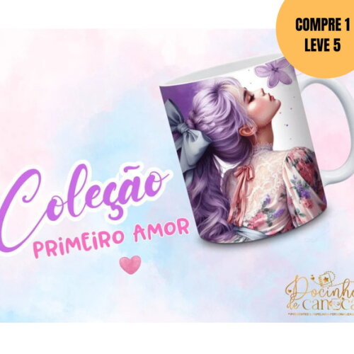 Arquivo Digital Coleção Primeiro Amor Arte para Caneca -6043