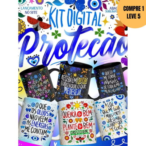 Arquivo Digital Coleção Proteção Artes para Caneca -3994