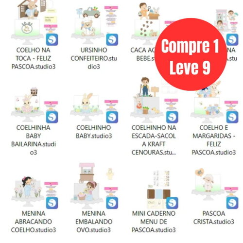 Arquivo Digital Coletiva de Páscoa 2026 Topo de Bolo -6757