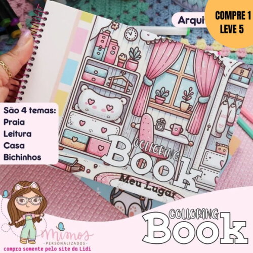 Arquivo Digital Coloring Book A5 Livro de Colorir -3248