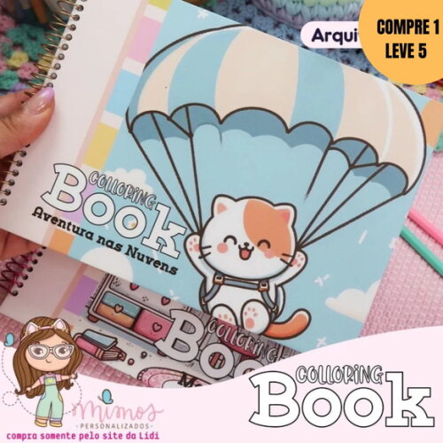 Arquivo Digital Coloring Book A5 Livro de Colorir -3248