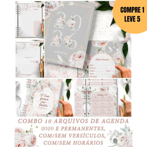 Arquivo Digital Combo 10 Agendas 2026 Believe -6177