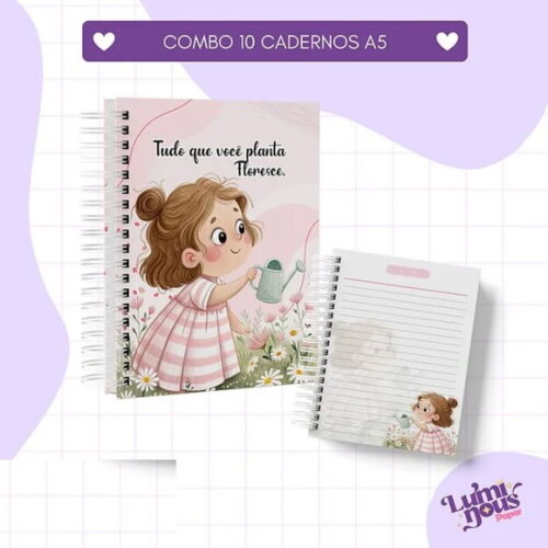 Arquivo Digital Combo 10 Cadernos Frases A5 -3015