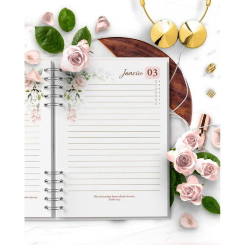 Arquivo Digital Combo 8 Agendas Floral Rosa 2026 e Per -4924