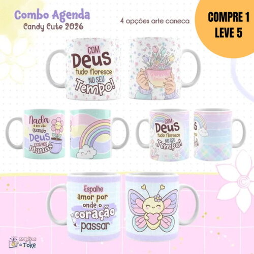 Arquivo Digital Combo Agenda Candy Cute 2026 -6172