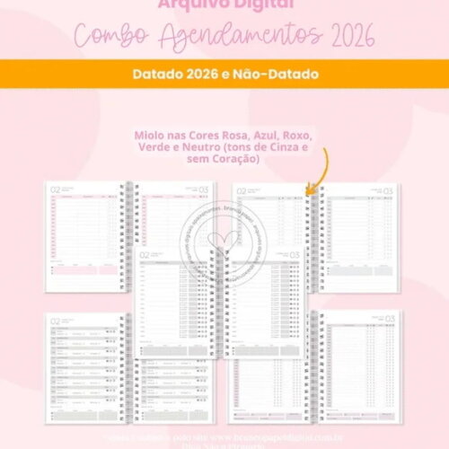 Arquivo Digital Combo Agendamentos 2026 -5488