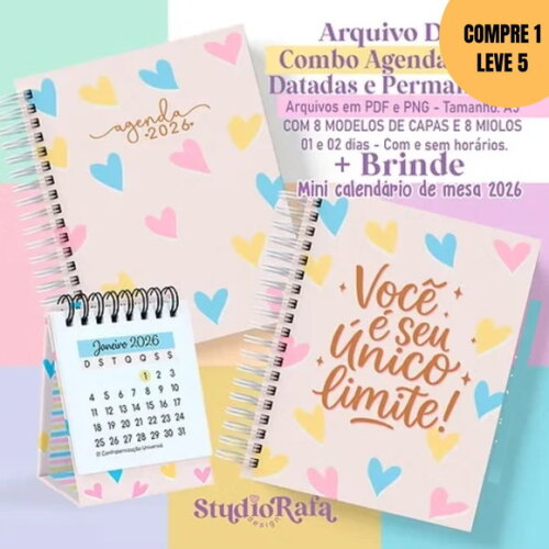 Arquivo Digital Combo Agendas 2026 Colorful -4474