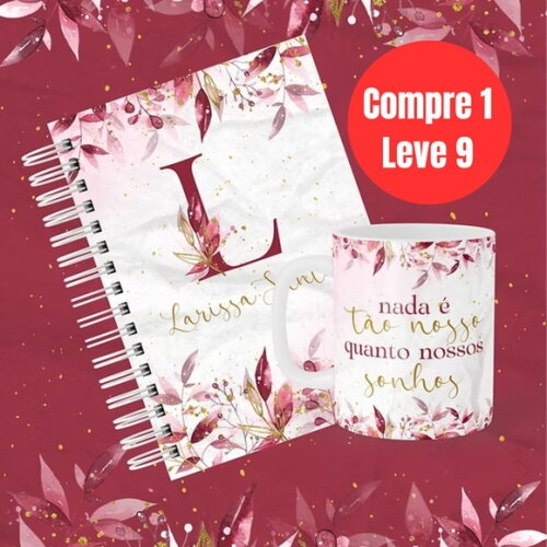 Arquivo Digital Combo Alfabeto Bordô -6769