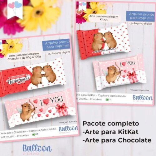 Arquivo Digital Combo Arte para Chocolate e Kitkat -3835