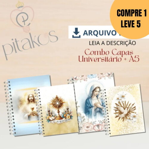 Arquivo Digital Combo Capas Diversas Universitário A5 -5372