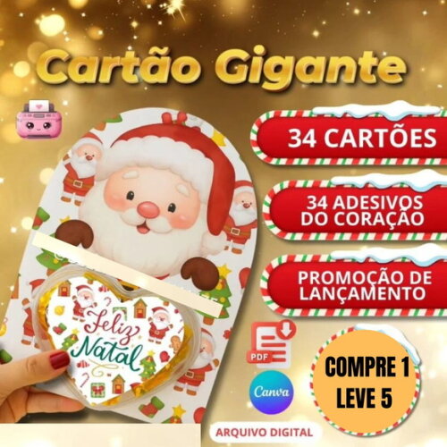 Arquivo Digital Combo Cartão Gigante de Natal 2025 -5578