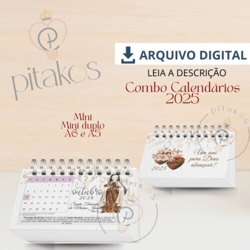 Arquivo Digital Combo de Calendários Cartonados 2025 -460