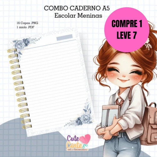 Arquivo Digital Combo Escolar Menina -6363