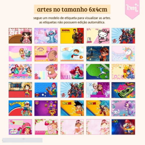 Arquivo Digital Combo Etiquetas Escolares 40 Temas -1641