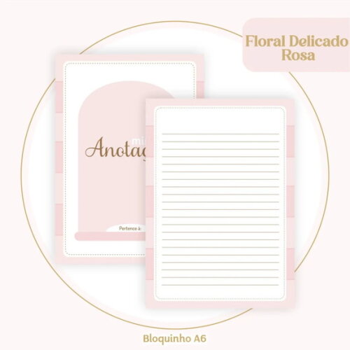 Arquivo Digital Combo Floral Delicado Rosa Agenda 2025 -325