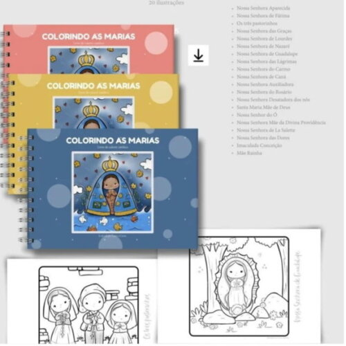 Arquivo Digital Combo Livro de Colorir Maria -1307