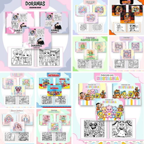 Arquivo Digital Combo Livros de Colorir 30 Temas -3202