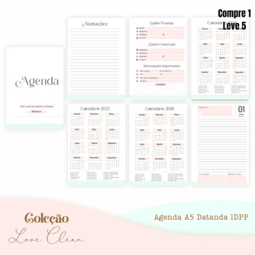 Arquivo Digital Combo Love Clean Agenda 2025 -743