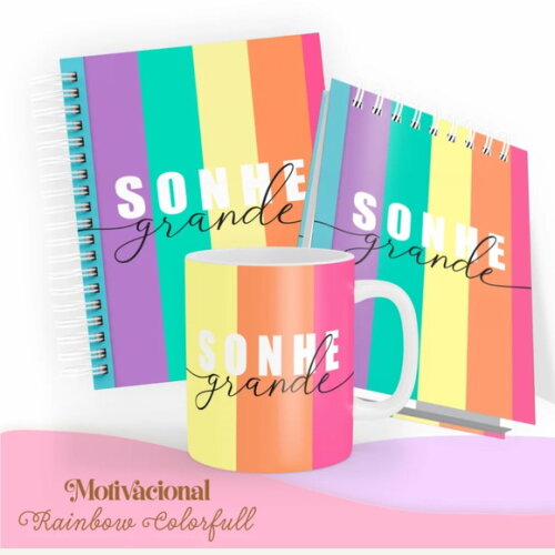 Arquivo Digital Combo Rainbow Color Full Agenda 2025 - 912