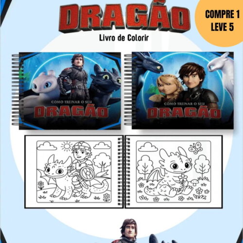 Arquivo Digital Como Treinar o Seu Dragão de Colorir -3982