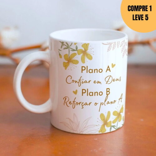 Arquivo Digital Confiar em Deus Arte Avulsa Caneca -2206