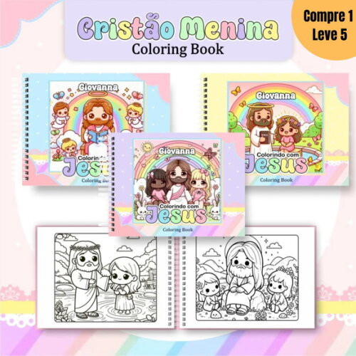 Arquivo Digital Cristão Menina Livro de Colorir -1244