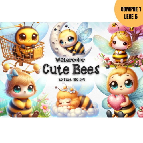 Arquivo Digital Cute Abelhinha Kit Digital -4240