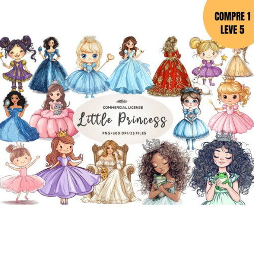 Arquivo Digital Cute Princesas Kit Digital-4232
