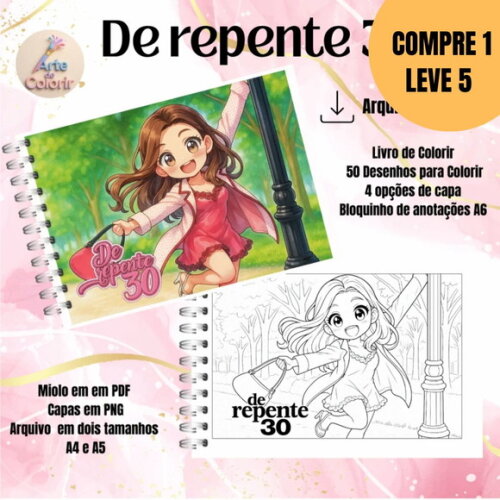 Arquivo Digital de Repente 30 Livros de Colorir -5417