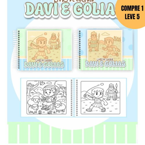 Arquivo Digital Davi e Golias Livros de Colorir -4536
