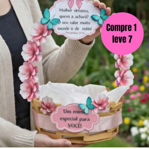 Arquivo Digital Decoração Cesta Dia das Mulheres -6534