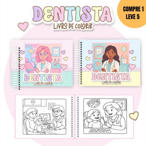 Arquivo Digital Dentista Livros de Colorir -4339