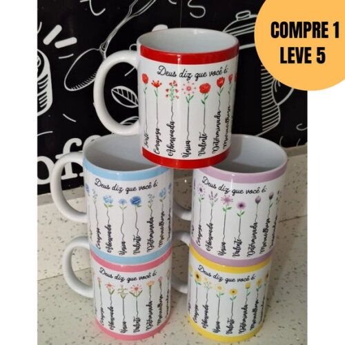 Arquivo Digital Deus Diz Que Você É Arte para Caneca -5588