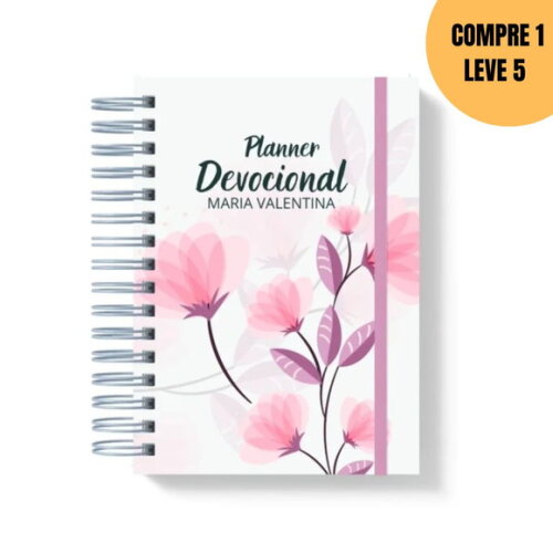 Arquivo Digital Devocional Floral Rosa Canva -4690