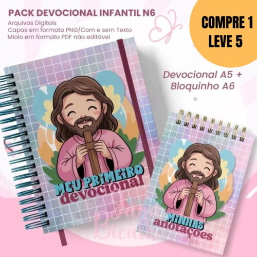 Arquivo Digital Devocional Infantil A5+bloquinho A6 -5409