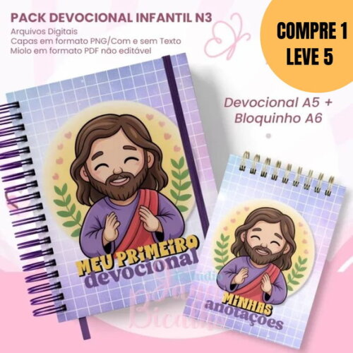 Arquivo Digital Devocional Infantil A5+bloquinho A6 -5412