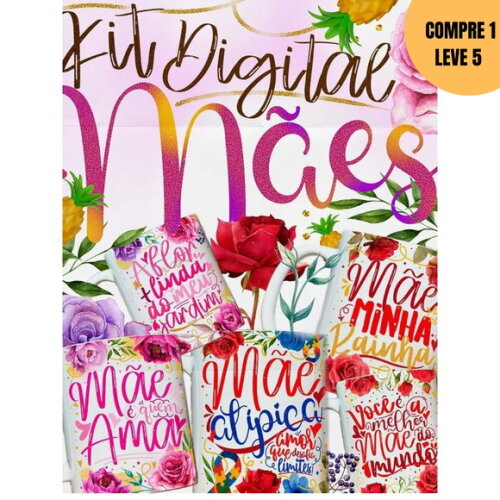 Arquivo Digital Dia das Mães Arte para Canecas -3043