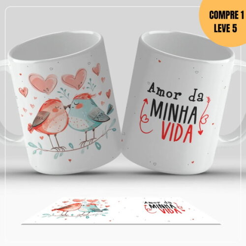 Arquivo Digital Dia dos Namorados Arte para Canecas -3341