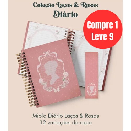 Arquivo Digital Diário Coleção Laços & Rosas Wire-o -6795