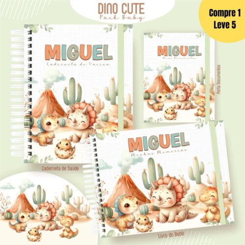 Arquivo Digital Dino Clean Cute Livro do Bebê - 372
