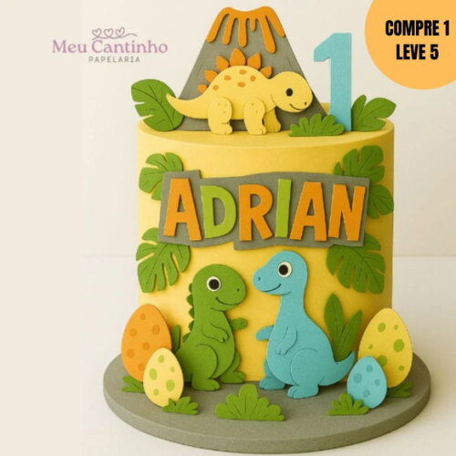 Arquivo Digital Dinossauros Topo de Bolo -4504