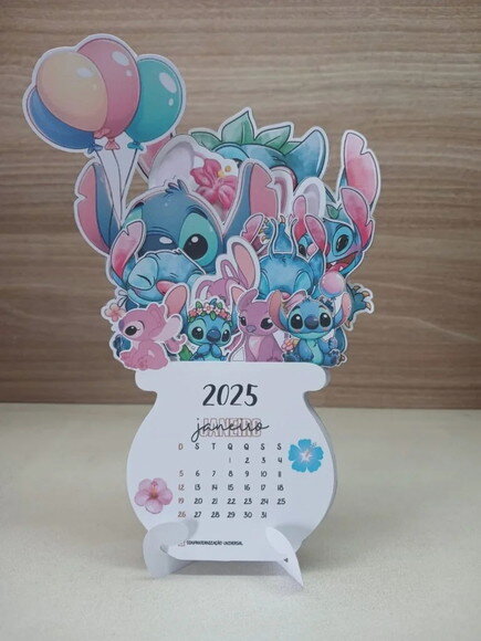 Arquivo Digital Display Calendário Stitch 2025 -558