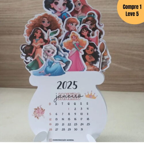 Arquivo Digital Display Calendário Princesas 2025 -560