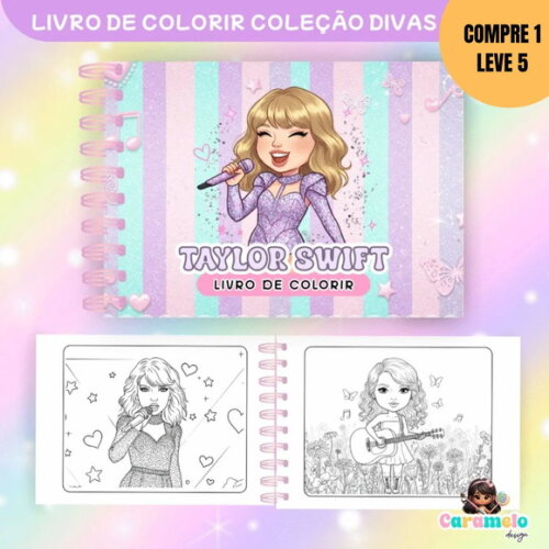 Arquivo Digital Divas do Pop Livros de para Colori -4492