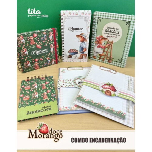 Arquivo Digital Doce Morango Combo Encadernação -4930