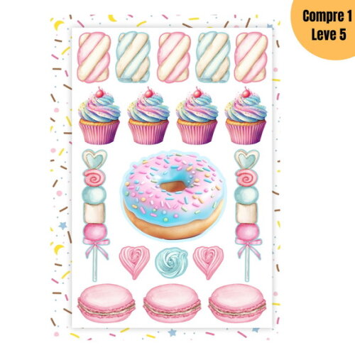 Arquivo Digital Doces Candy Kit Escolar 2025 -1209