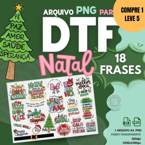 Arquivo Digital Dtf Frases Natal 2025 -5908