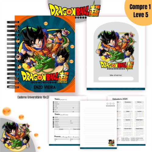 Arquivo Digital Dragon Ball Kit Escolar 2025 -1055